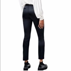 Tuxedo satin navy trousers